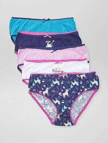 Culottes en coton imprimées - lot de 5