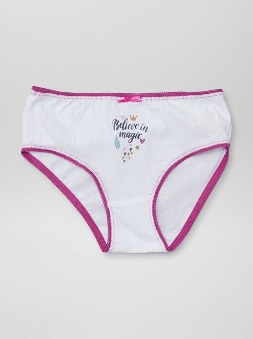 Culottes en coton imprimées - lot de 5 - Kiabi