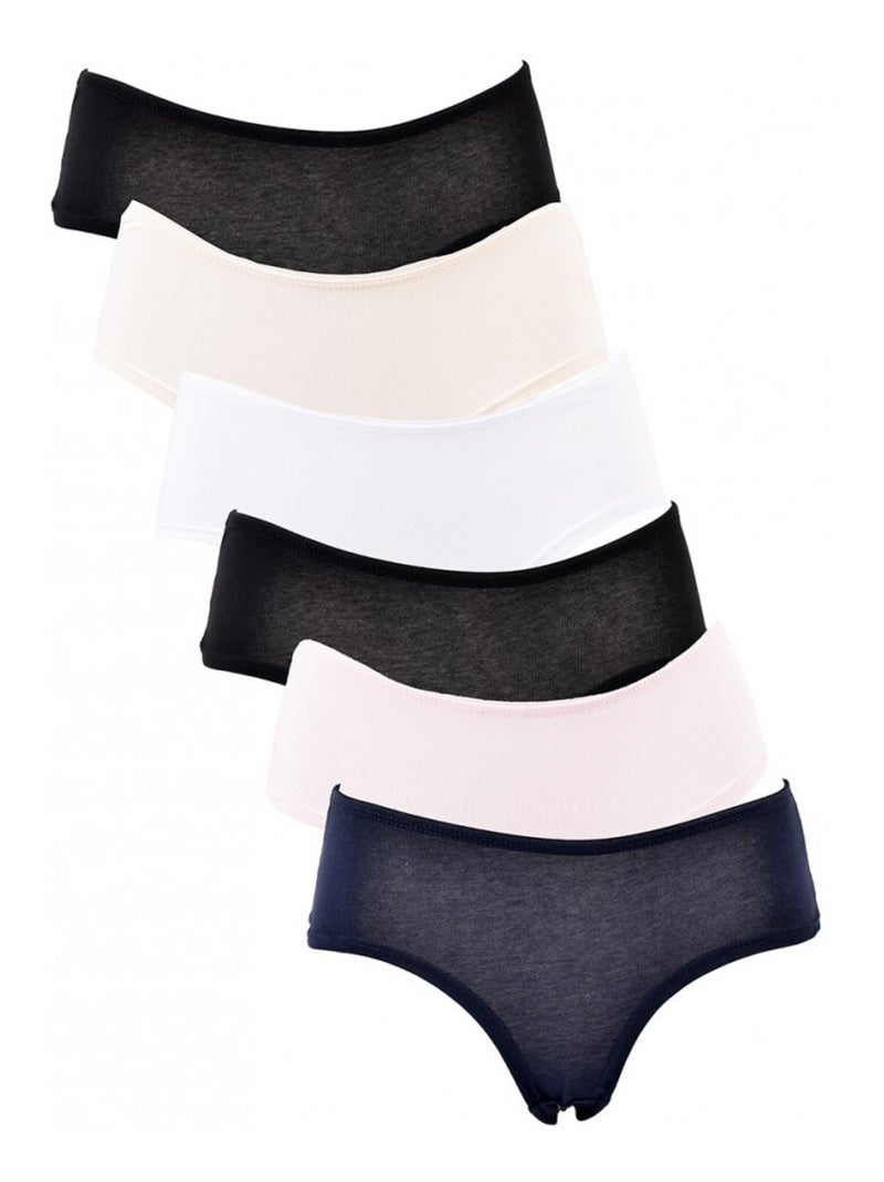 Culottes Femme INFINITIF - Pack de 6 Noir Multicolore Noir - Kiabi