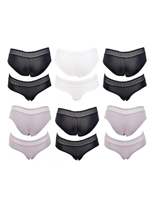 Culottes Femme INFINITIF avec Dentelle - Pack de 6 - Kiabi Culottes Femme INFINITIF avec Dentelle - Pack de 6 - Kiabi