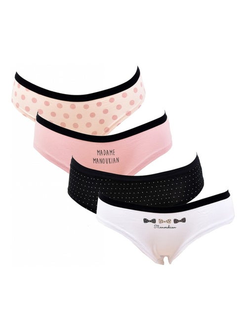 Culottes Femme MANOUKIAN Underwear - Pack de 4 - Kiabi Culottes Femme MANOUKIAN Underwear - Pack de 4 - Kiabi