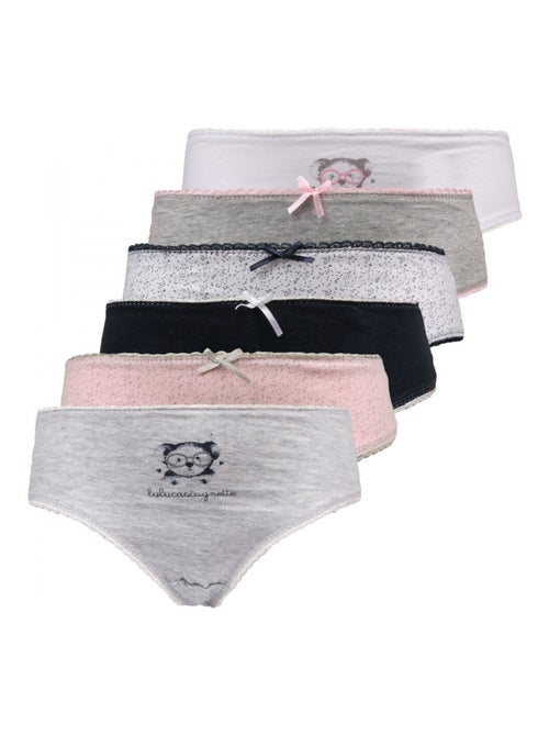 Culottes Lulu Castagnette fille lot de 6 - Kiabi Culottes Lulu Castagnette fille lot de 6 - Kiabi
