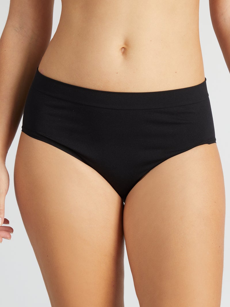 Culottes midi à taille unique -  Unik 'Sans Complexe' - 2 pièces noir - Kiabi