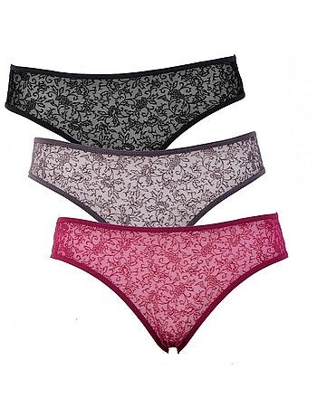 Culottes pour femme TWINDAY - Pack de 3