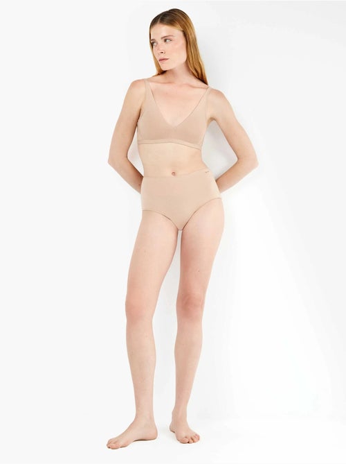 Culottes taille haute en coton bio - Kiabi