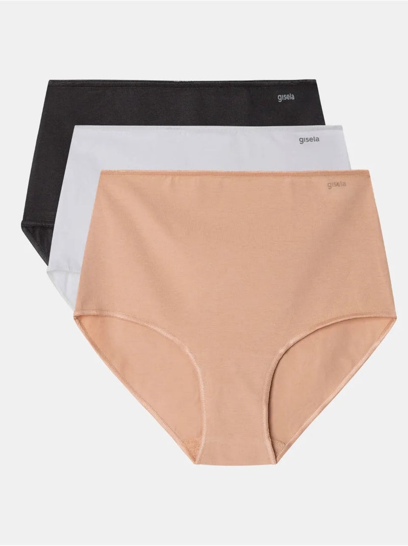 Culottes taille haute en coton bio Rose - Kiabi