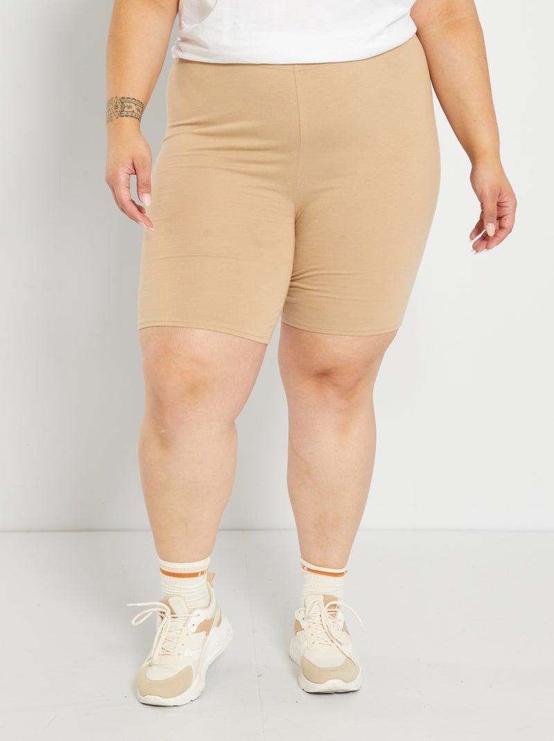 Cycliste en coton stretch Beige - Kiabi