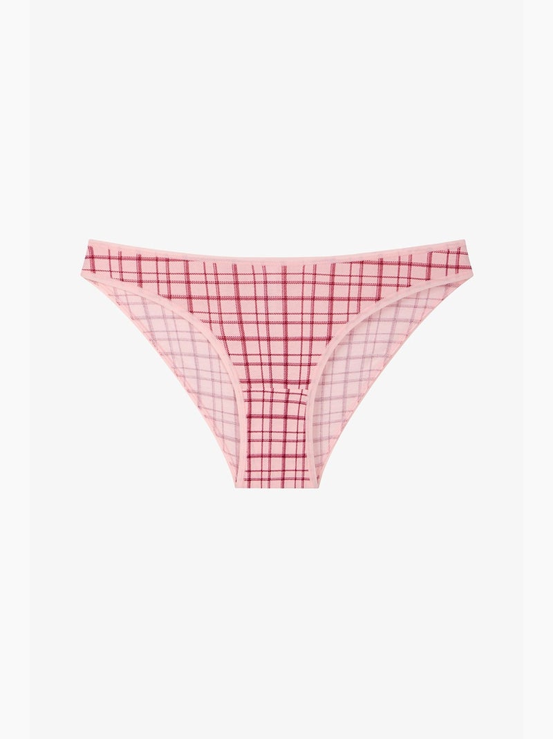 Daisy check slip met ruitjes penti Roze - Kiabi