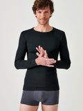 'Damart'-T-shirt van Thermolactyl-vezel (niveau 3) ZWART - Kiabi