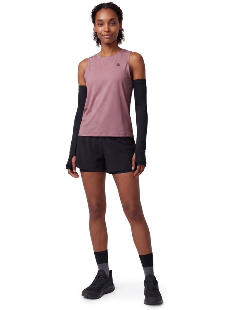 Dames 2-in-1 trailrunshort Zwart - Kiabi