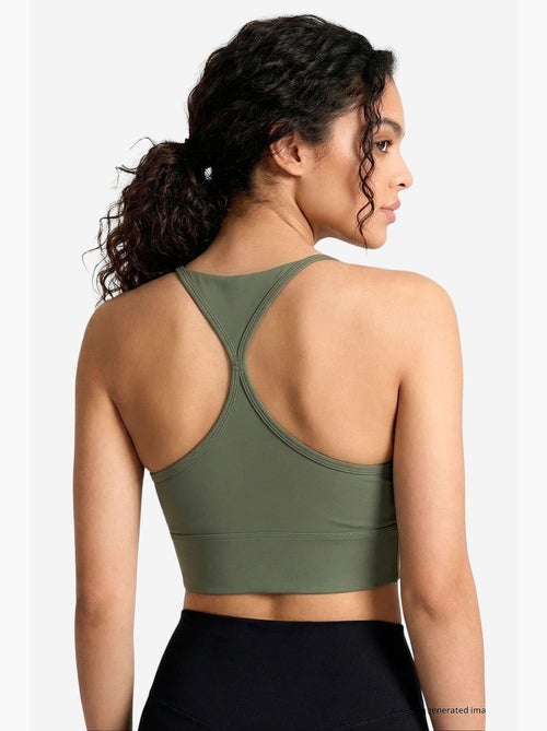Dames aansluitend crop active top tommy - Kiabi