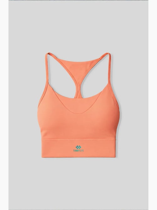 Dames aansluitend crop active top tommy - Kiabi