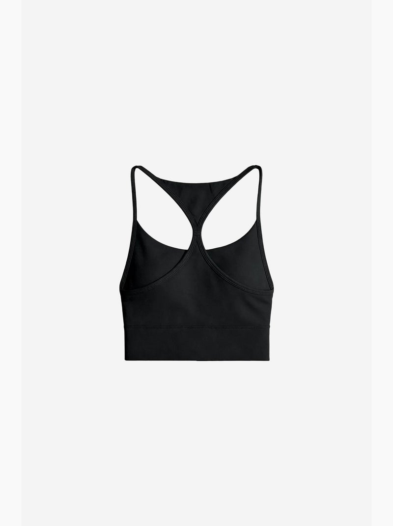 Dames aansluitend crop active top tommy Zwart - Kiabi
