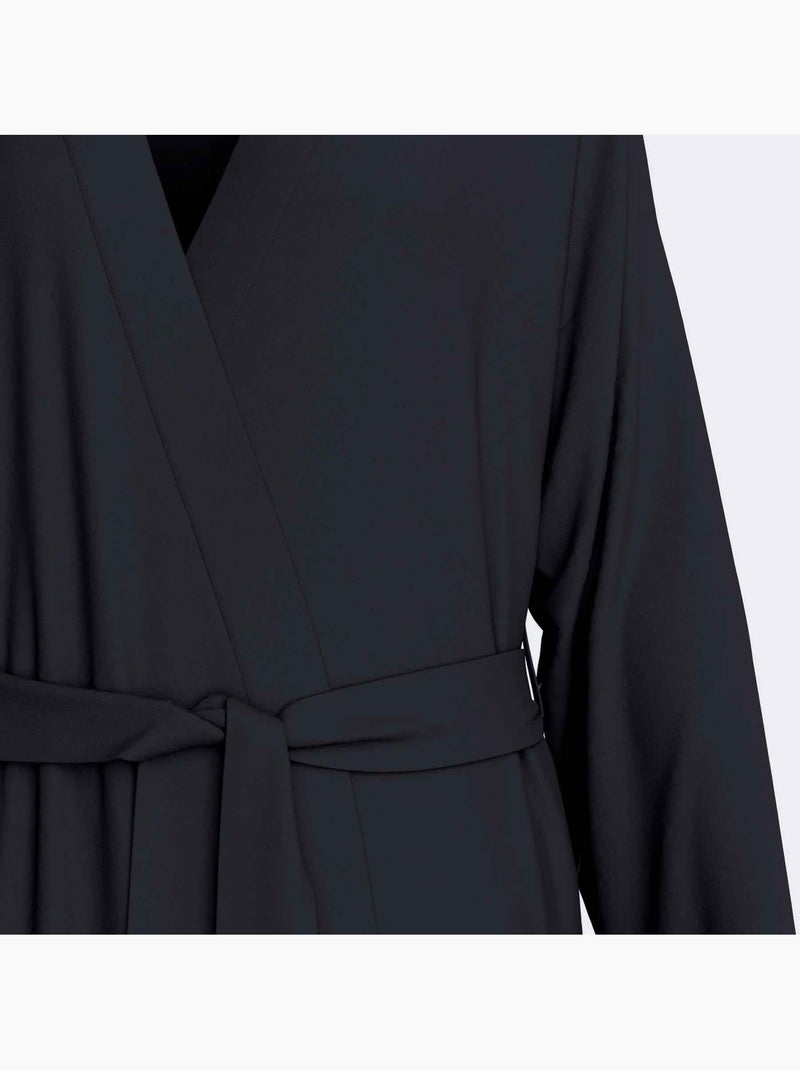 Dames badjas kimono lyocell Blauw - Kiabi