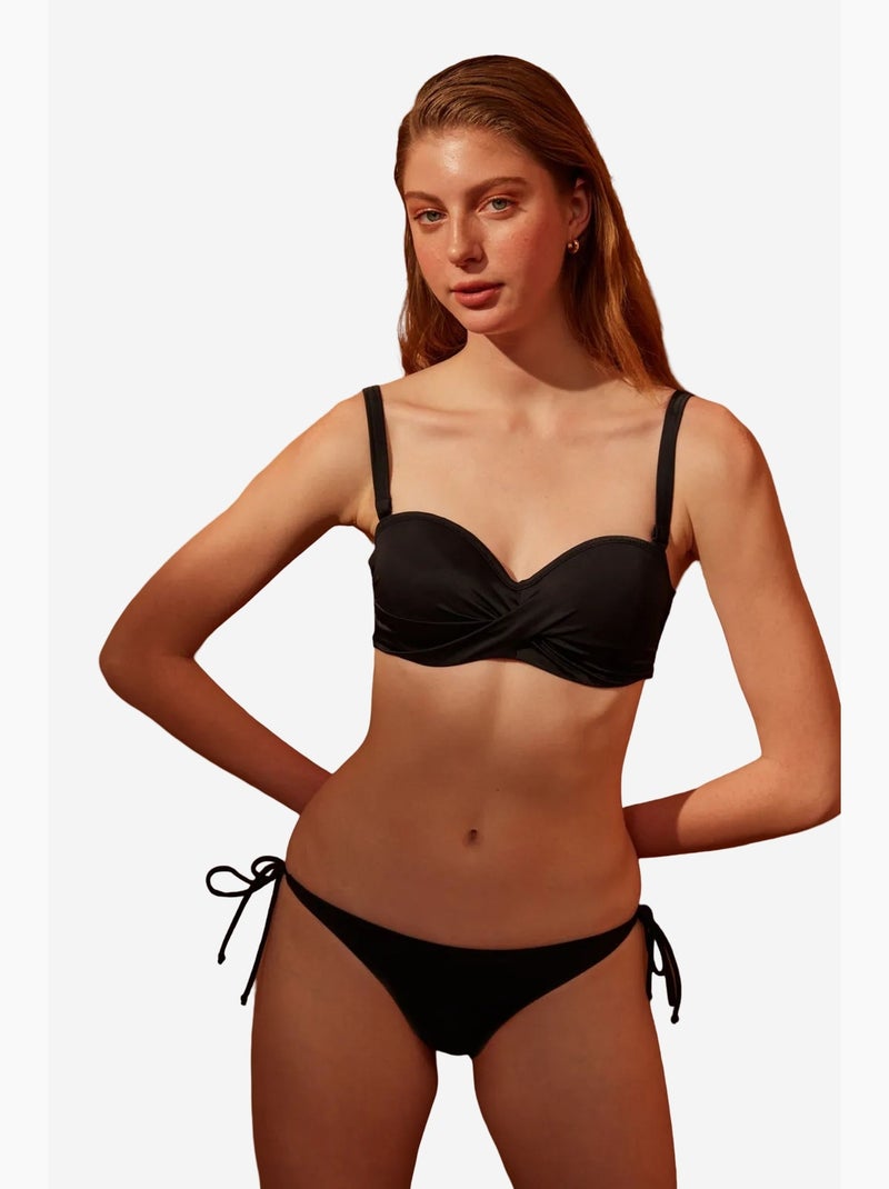 Dames basic bikinibroekje penti Zwart - Kiabi