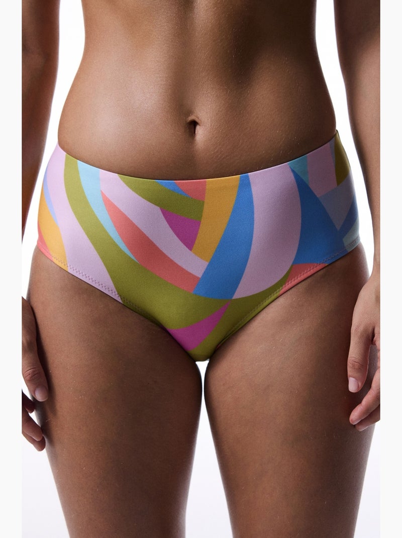 Dames beja bikinibroekje penti Groen/Blauw/Roze - Kiabi
