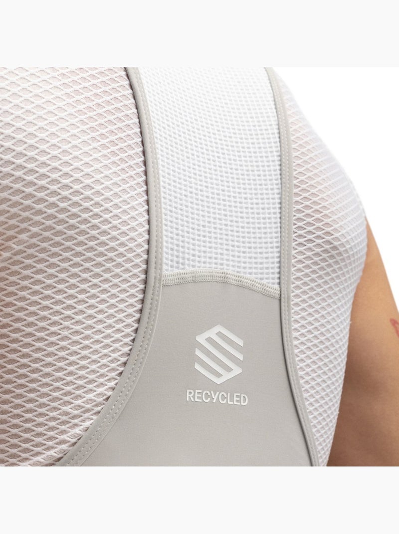 Dames bib shorts van gerecyclede stoffen Wit Grijs - Kiabi