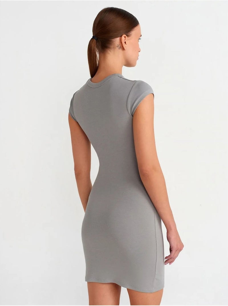 Dames bodycon mini-jurk dilvin Lichtgrijs - Kiabi