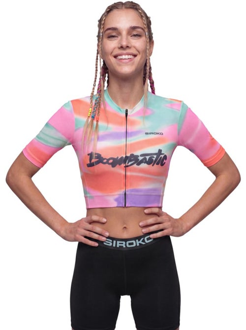 Dames boombastic cropped wielershirt - Kiabi