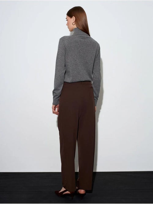 Dames broek met hoge taille en wijde pijp dilvin - Kiabi Dames broek met hoge taille en wijde pijp dilvin - Kiabi
