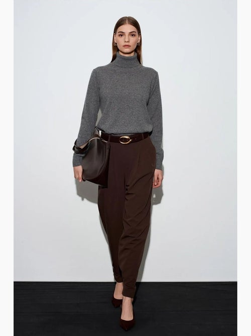 Dames broek met hoge taille en wijde pijp dilvin - Kiabi Dames broek met hoge taille en wijde pijp dilvin - Kiabi