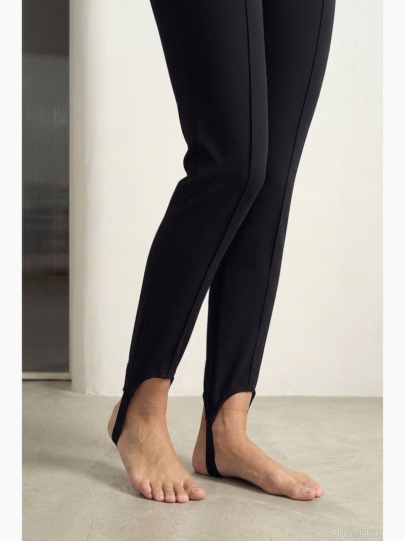 Dames broek met rechte pijp dilvin Zwart - Kiabi