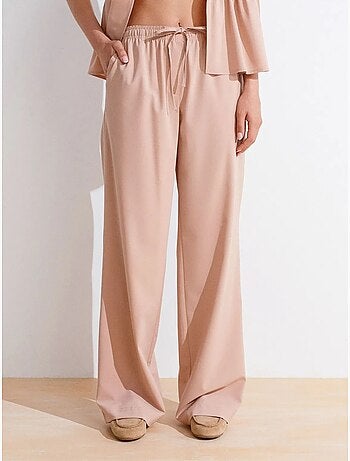 Dames broek met wijde pijp van jersey dilvin