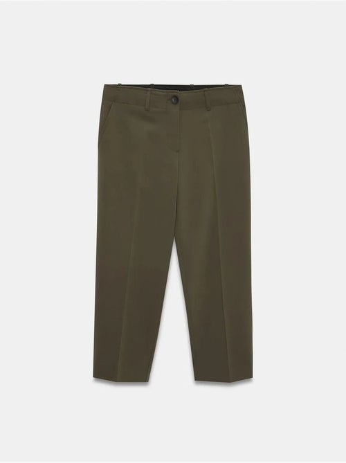 Dames capribroek met hoge taille en riem dilvin - Kiabi