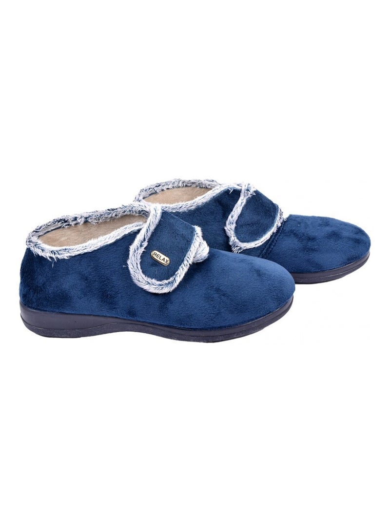 Dames Charentaise PREMIUM SCRATCH Marineblauw - Kiabi