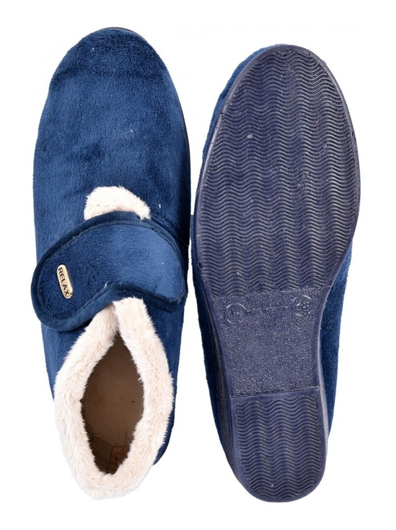 Dames Charentaise PREMIUM SCRATCH Marineblauw - Kiabi