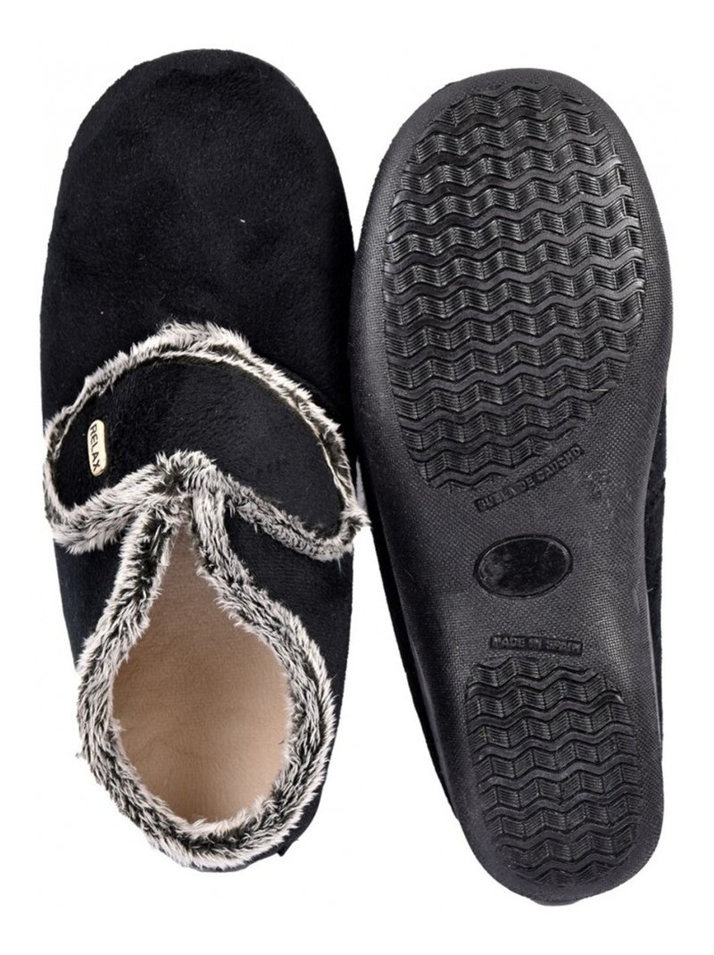 Dames Charentaise PREMIUM SCRATCH Zwart - Kiabi