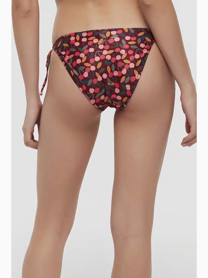 Dames cherry bikinibroekje penti Zwart Rood - Kiabi