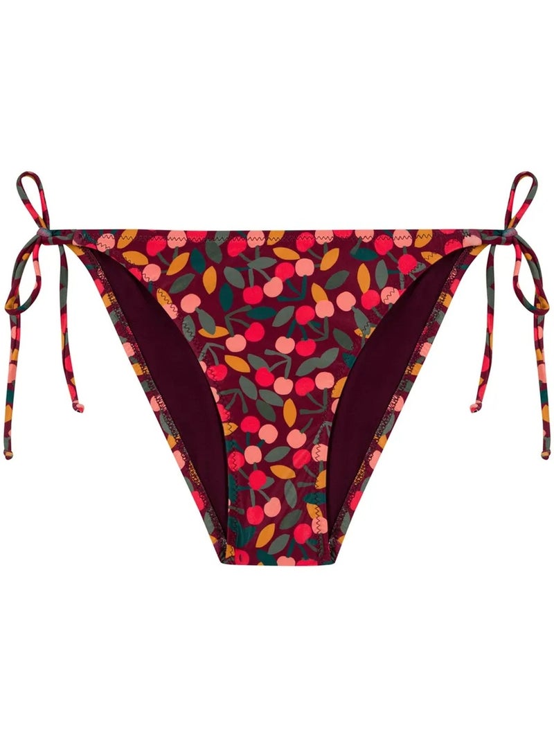 Dames cherry bikinibroekje penti Zwart Rood - Kiabi