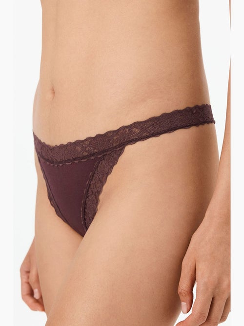 Dames comfortabele katoenen string penti - Kiabi
