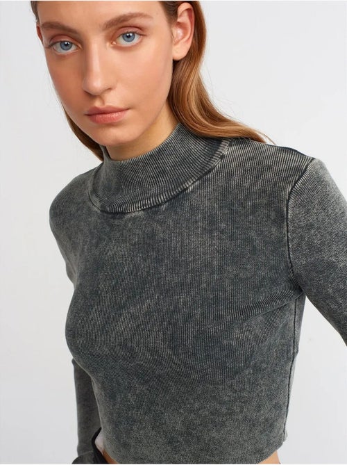 Dames cropped ribgebreide trui met opstaande hals dilvin - Kiabi Dames cropped ribgebreide trui met opstaande hals dilvin - Kiabi