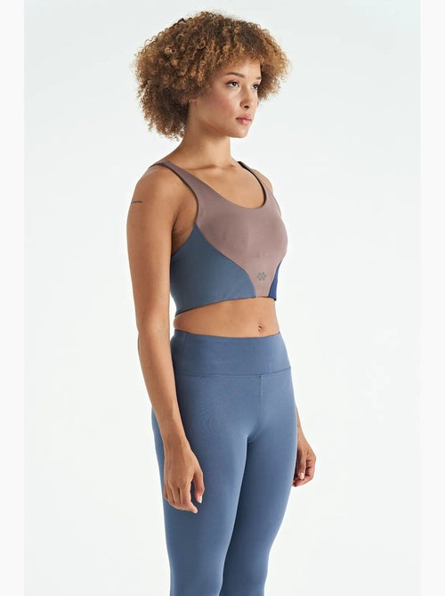 Dames cropped sporttop met kleurvlakken tommy - Kiabi