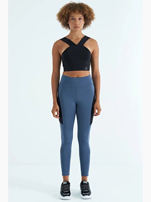 Dames cropped sporttop zonder mouwen met v-hals tommy - Kiabi