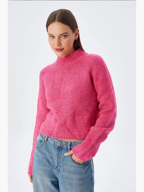 Dames cropped sweater van getextureerd breisel mixray - Kiabi