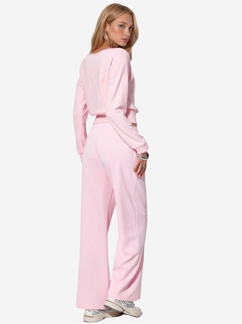 Dames cropped sweatshirt met ronde hals busem - Kiabi