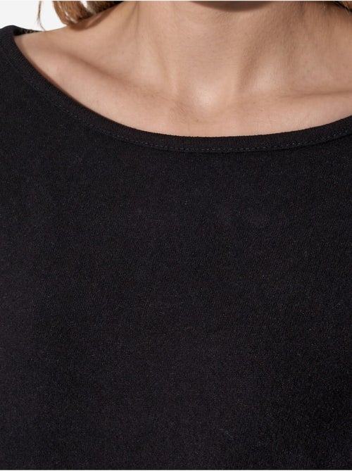 Dames cropped sweatshirt met ronde hals busem - Kiabi