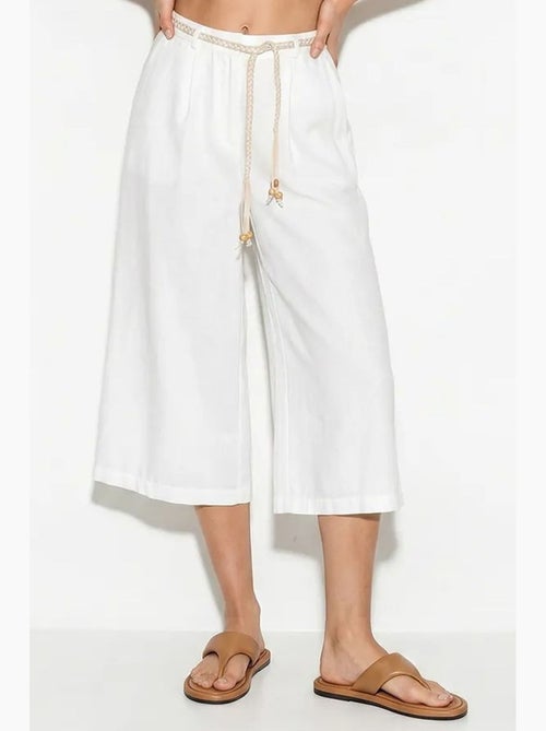 Dames culottebroek met elastische taille lucci - Kiabi