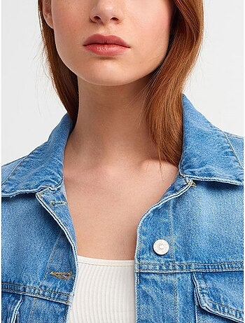 Dames denim overhemd van katoen dilvin