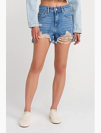 Dames denim short met hoge taille dilvin