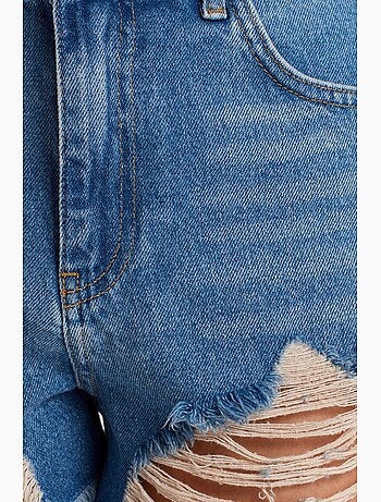 Dames denim short met hoge taille dilvin
