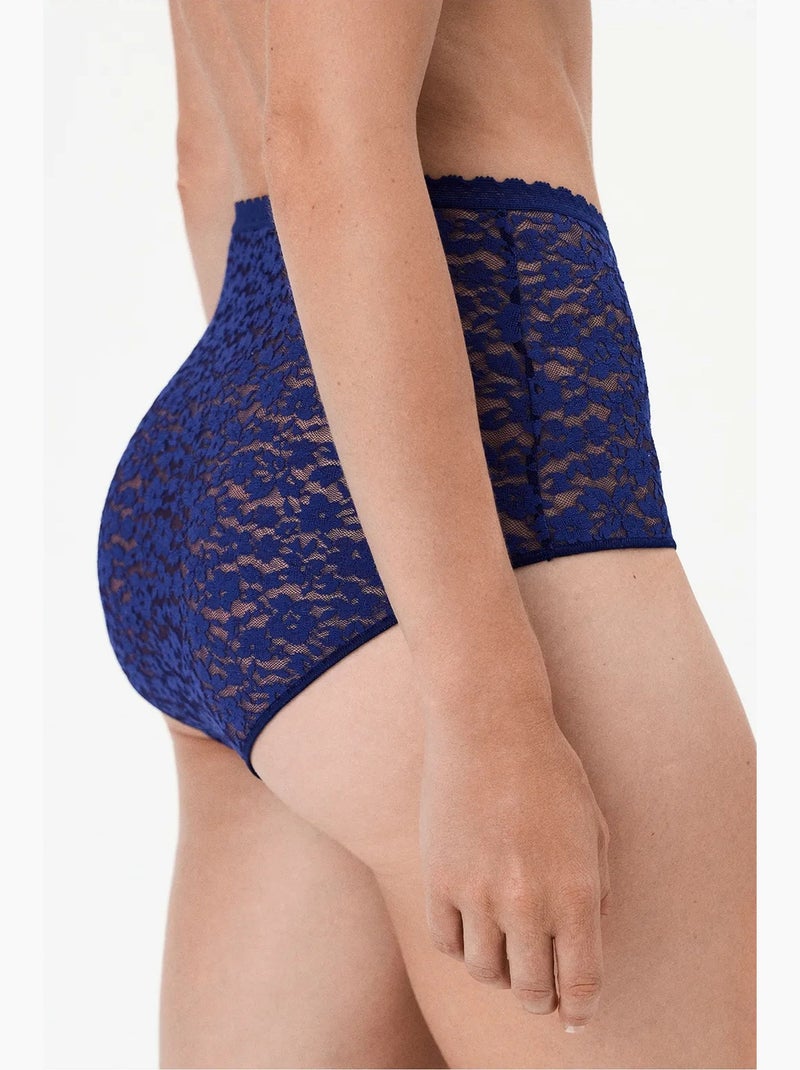 Dames easy bel slip slip kant penti Marineblauw - Kiabi