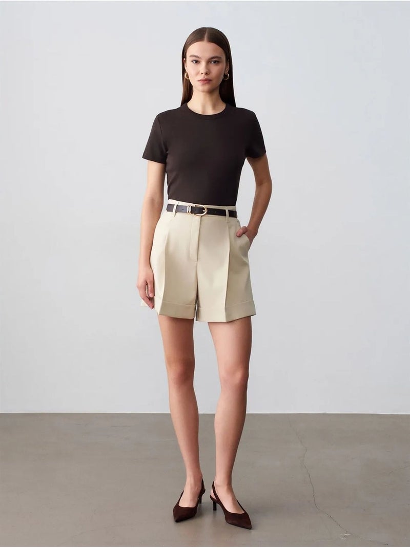 Dames effen t-shirt met ronde hals dilvin Zwart - Kiabi