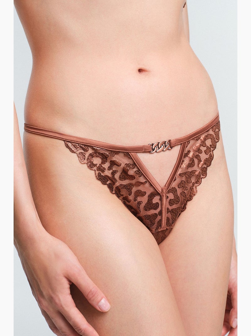 Dames fera string slip penti Bruin - Kiabi