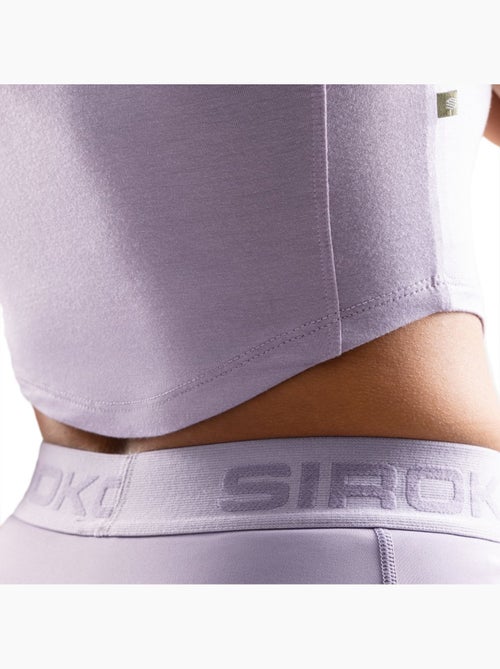 Dames fitness crop top met korte mouwen - Kiabi
