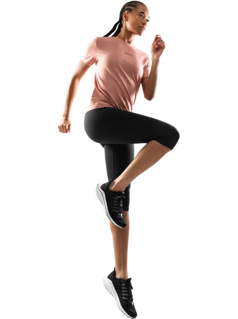Dames fitness shirt met korte mouwen Koraal - Kiabi