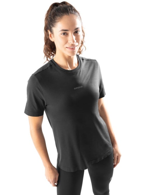 Dames fitness shirt met korte mouwen - Kiabi